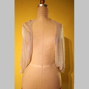 Bolero Chainmail Cardigan Silver Size S Bebe